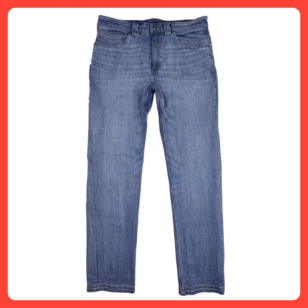 Duluth Ballroom DoubleFlex Jeans Men 33x34 Blue Cotton Stretch Standard Fit Work